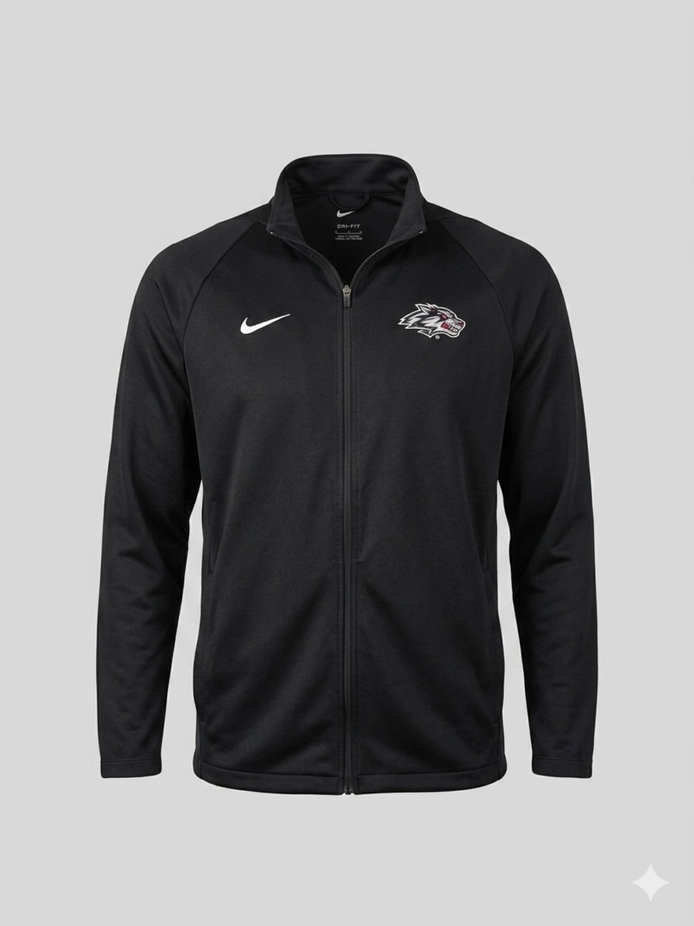 Nike Dri-FIT Stony Brook Seawolves Track Jacket Full Zip Black Men’s Large